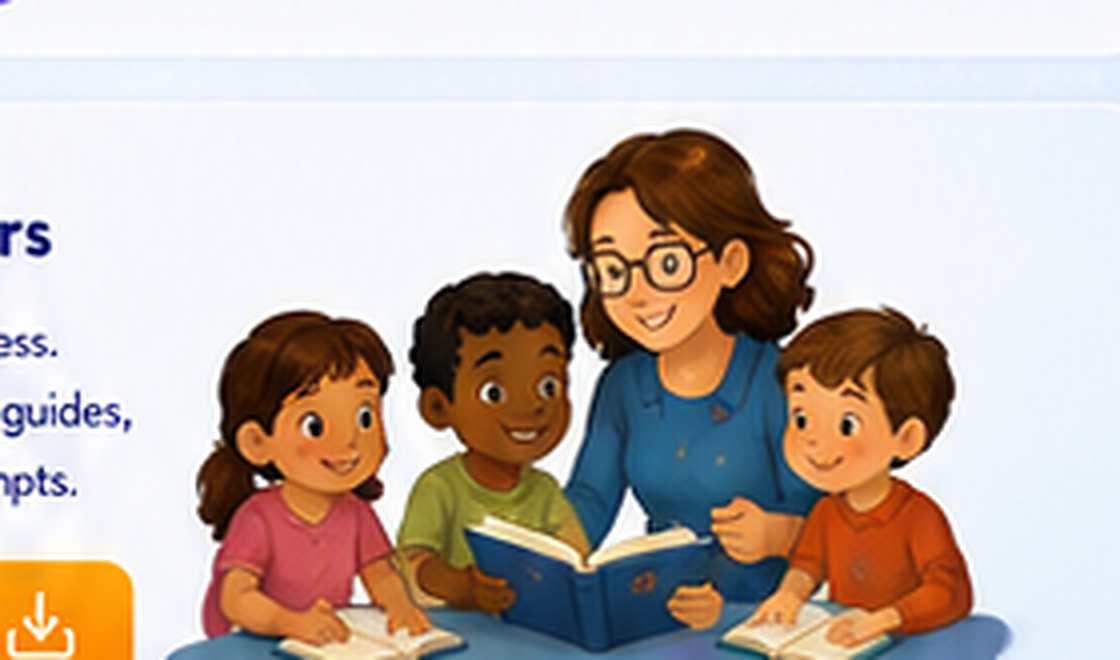 Teacher reading with students